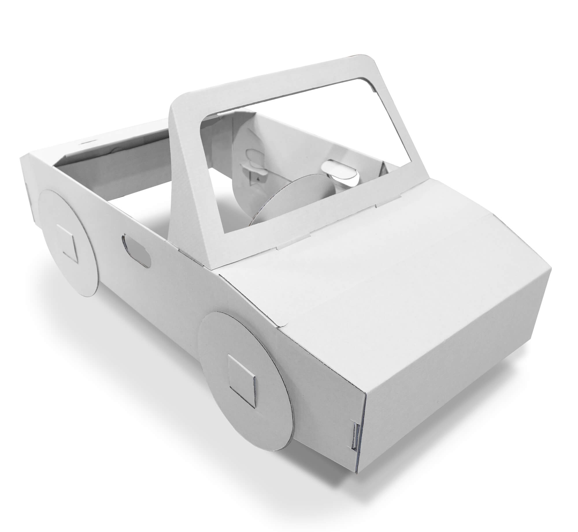 Cardboard Pretend Play Car (Simple Easy) Simple N Fun Car(Plain